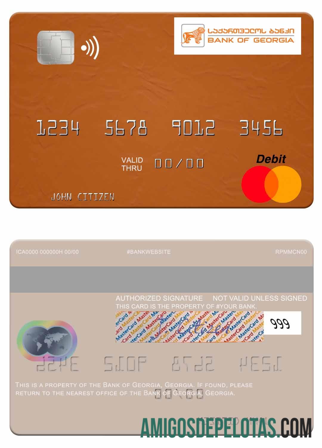 Georgia Bank Of Georgia Mastercard exemplo